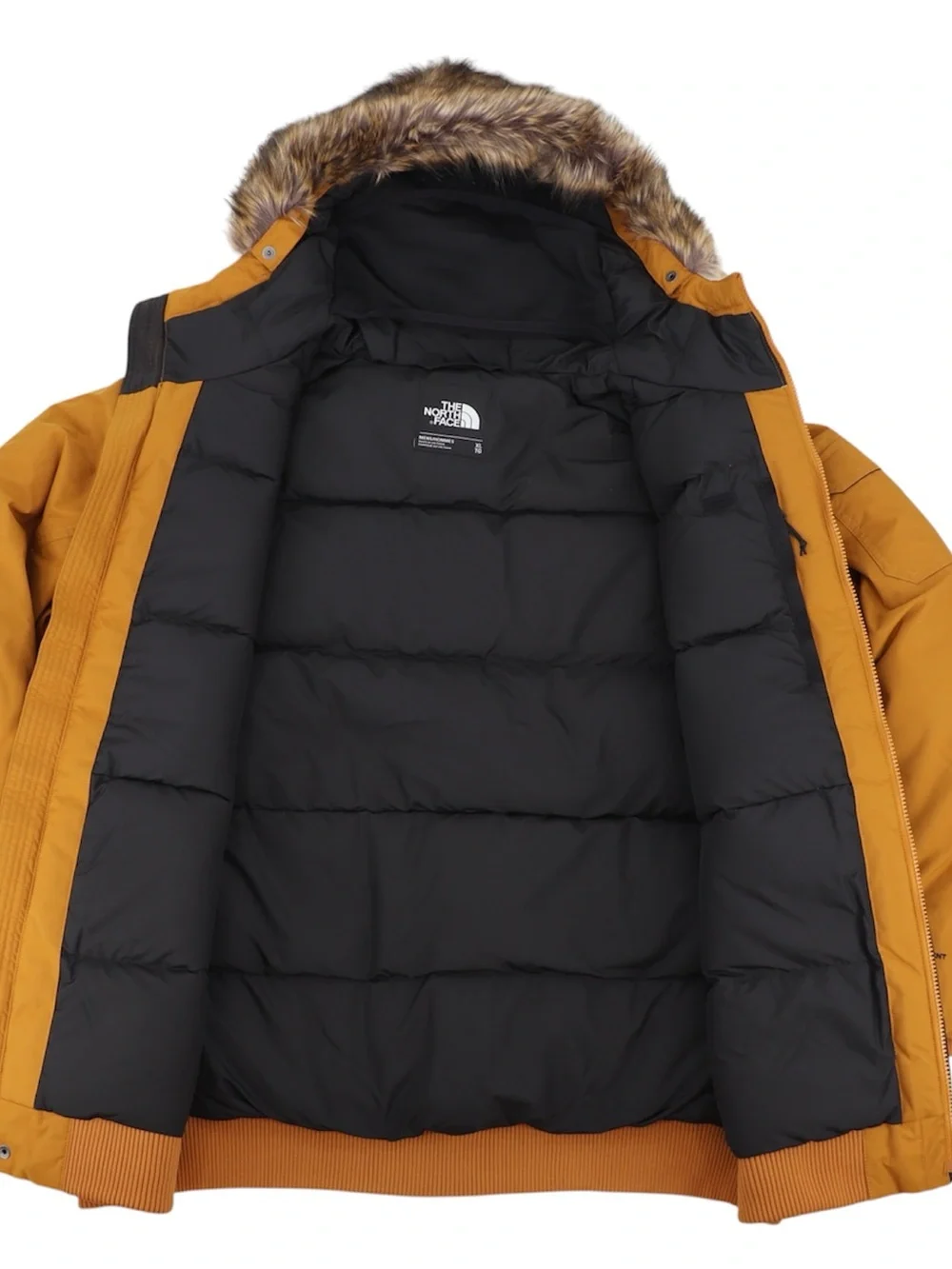 Brand New The North Face Men’s Gotham XL Hooded Down Jacket Timber Tan Black